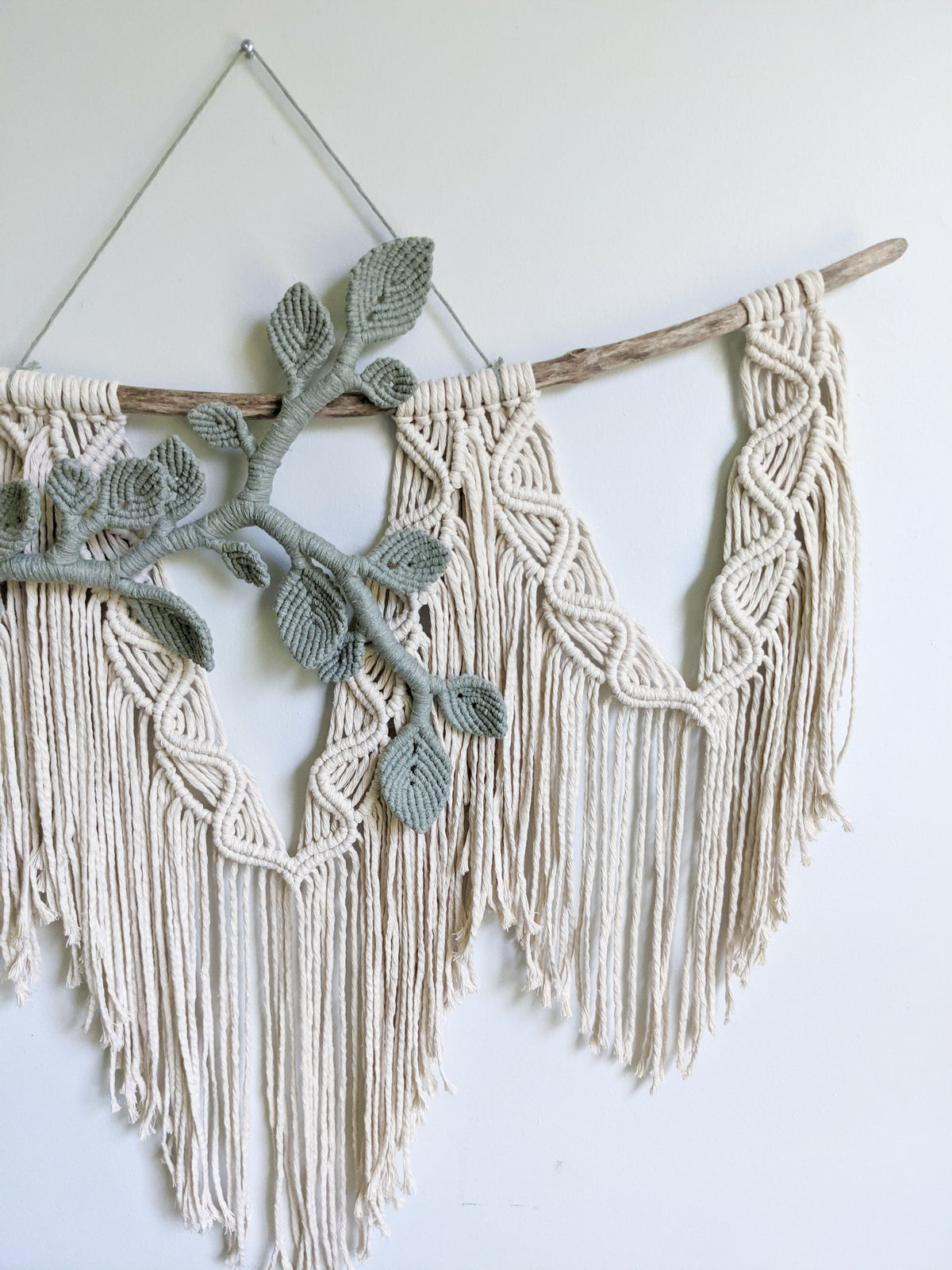 Macrame Wall Hanging with Vines String Theories Fiber Design