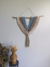 Load image into Gallery viewer, Macrame Bubbles Wall Hanging on Driftwood String Theories Fiber Design