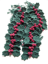 Load image into Gallery viewer, Macrame Holly Berry Ornaments String Theories Fiber Design