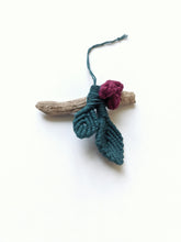 Load image into Gallery viewer, Macrame Leafy Ornaments on Driftwood