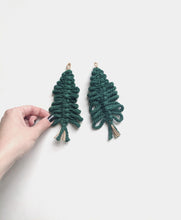 Load image into Gallery viewer, Macrame Christmas Tree Ornaments String Theories Fiber Design