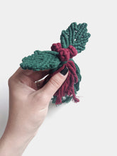 Load image into Gallery viewer, Macrame Holly Berry Ornaments String Theories Fiber Design