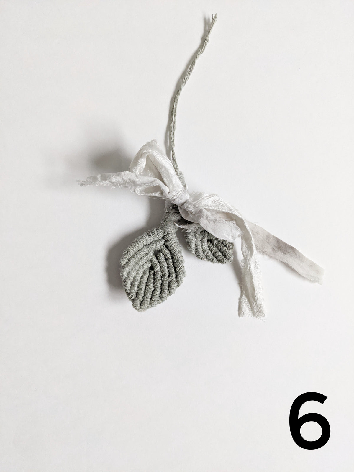Silk Ribbon Macrame Christmas Ornaments