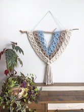 Load image into Gallery viewer, Macrame Bubbles Wall Hanging on Driftwood String Theories Fiber Design