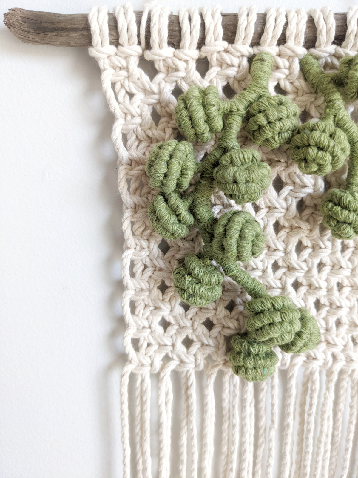 Macrame String of Pearls Wall Hanging String Theories Fiber Design