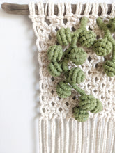 Load image into Gallery viewer, Macrame String of Pearls Wall Hanging String Theories Fiber Design