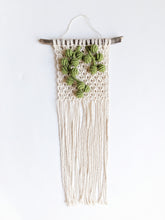 Load image into Gallery viewer, Macrame String of Pearls Wall Hanging String Theories Fiber Design
