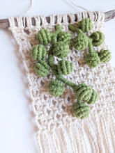 Load image into Gallery viewer, Macrame String of Pearls Wall Hanging String Theories Fiber Design
