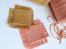 Load image into Gallery viewer, Macrame Coaster DIY Kit - Set of 4 String Theories Fiber Design