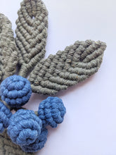 Load image into Gallery viewer, Macrame Blueberry Vine Sculpture String Theories Fiber Design