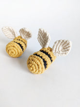 Load image into Gallery viewer, Macrame Honey Bee Sculpture String Theories Fiber Design