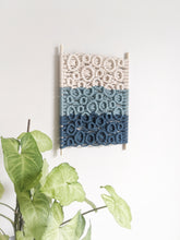 Load image into Gallery viewer, Ombre Bubbles Macrame Hanging String Theories Fiber Design