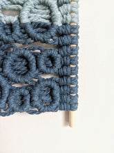 Load image into Gallery viewer, Ombre Bubbles Macrame Hanging String Theories Fiber Design