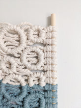 Load image into Gallery viewer, Ombre Bubbles Macrame Hanging String Theories Fiber Design