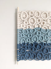 Load image into Gallery viewer, Ombre Bubbles Macrame Hanging String Theories Fiber Design