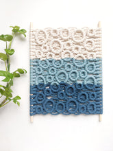 Load image into Gallery viewer, Ombre Bubbles Macrame Hanging String Theories Fiber Design