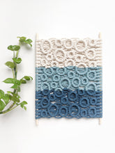 Load image into Gallery viewer, Ombre Bubbles Macrame Hanging String Theories Fiber Design