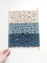 Load image into Gallery viewer, Ombre Bubbles Macrame Hanging String Theories Fiber Design