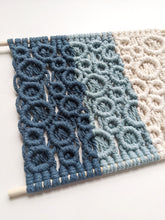 Load image into Gallery viewer, Ombre Bubbles Macrame Hanging String Theories Fiber Design