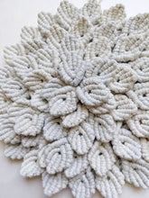 Load image into Gallery viewer, Macrame Hydrangea - Pale Blue String Theories Fiber Design