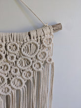Load image into Gallery viewer, Macrame Asymmetric Bubble Wall Hanging String Theories Fiber Design