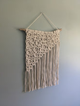 Load image into Gallery viewer, Macrame Asymmetric Bubble Wall Hanging String Theories Fiber Design