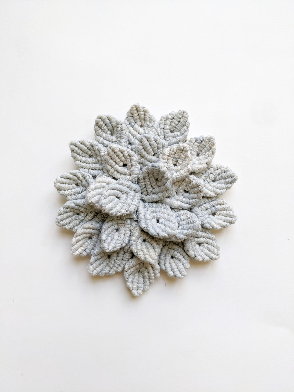 Macrame Hydrangea - Light Blue