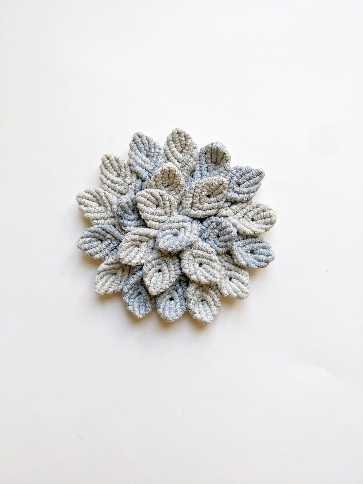 Macrame Hydrangea - Blue