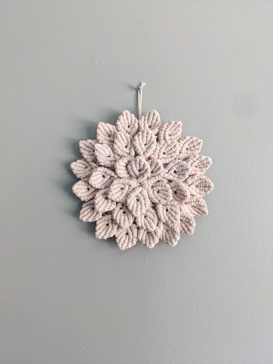 Macrame Hydrangea Light Pink String Theories Fiber Design