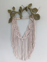 Load image into Gallery viewer, Macrame Leafy Crown Wall Hanging