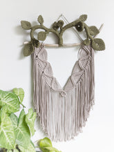 Load image into Gallery viewer, Macrame Leafy Crown Wall Hanging