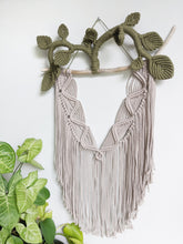 Load image into Gallery viewer, Macrame Leafy Crown Wall Hanging
