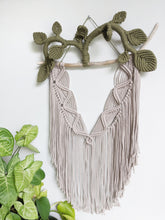Load image into Gallery viewer, Macrame Leafy Crown Wall Hanging