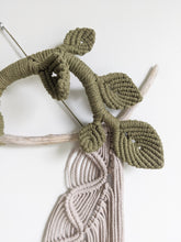 Load image into Gallery viewer, Macrame Leafy Crown Wall Hanging