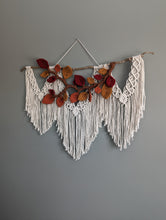 Load image into Gallery viewer, Flower Crown Macrame Hanging - Large - Autumn Leaves