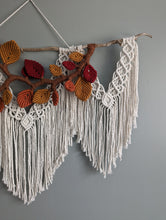 Load image into Gallery viewer, Flower Crown Macrame Hanging - Large - Autumn Leaves