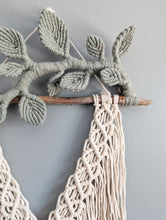 Load image into Gallery viewer, Flower Crown Macrame Hanging - Small - Natural & Sage