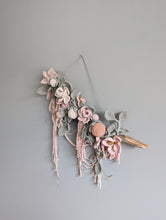 Load image into Gallery viewer, Macrame Boho Floral Wall Hanging Sculpture