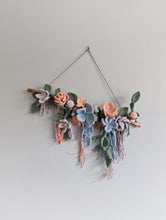 Load image into Gallery viewer, Macrame Boho Floral Wall Hanging Sculpture