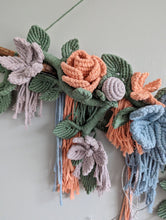 Load image into Gallery viewer, Macrame Boho Floral Wall Hanging Sculpture