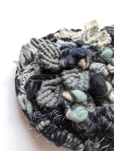 Load image into Gallery viewer, Woven Mermaid Scale Wall Hanging - Indigo - Macrame Sculptural Weaving