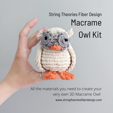 Load image into Gallery viewer, Macrame Owl Pattern (pattern only, not full kit) String Theories Fiber Design