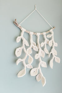 Macrame Wall Hanging - Hanging Vines and Leaves - Sculpture String Theories Fiber Design