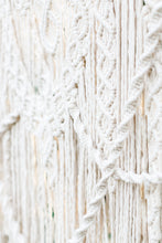 Load image into Gallery viewer, Macrame Wedding Backdrop // Macrame Ceremony Arch String Theories Fiber Design