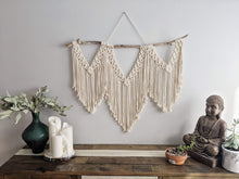 Load image into Gallery viewer, Macrame Wall Hanging - Triple Fringe String Theories Fiber Design