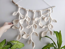 Load image into Gallery viewer, Macrame Wall Hanging - Hanging Vines and Leaves - Sculpture String Theories Fiber Design