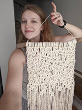 Load image into Gallery viewer, Macrame Bubbles Wall Hanging String Theories Fiber Design
