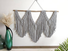 Load image into Gallery viewer, Macrame Wall Hanging - Triple Fringe String Theories Fiber Design