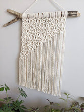 Load image into Gallery viewer, Macrame Asymmetric Bubble Wall Hanging String Theories Fiber Design