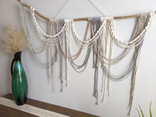 Load image into Gallery viewer, Draped Minimalist Mid Century Modern Macrame Wall Hanging String Theories Fiber Design